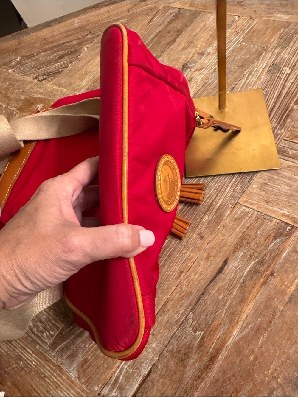 Dooney & Bourke Nylon Backpack with Leather Trim - Picture 9 of 9